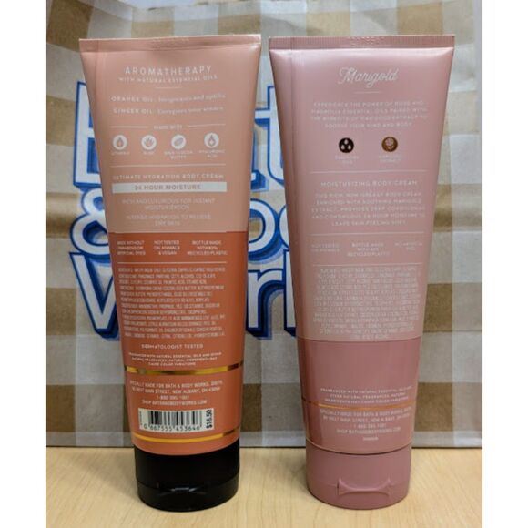 Bath & Body Works Aromatherapy Orange Ginger + Soothing Marigold Body Creams Set - Picture 2 of 4